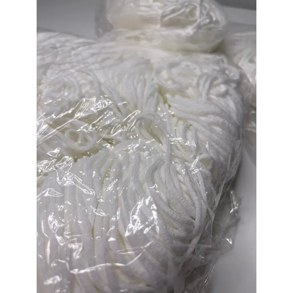 LOT White Elastic Cord String — Mixed Sizes! Sewing Clothing Crafts Masks 1.7lbs